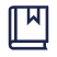 A book icon on a black background.