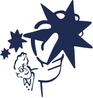 A man holding a star in his hand.